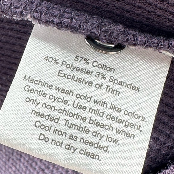 Eddie Bauer womens top size L purple waffle knit cozy henley base layer gorpcore - Picture 9 of 10